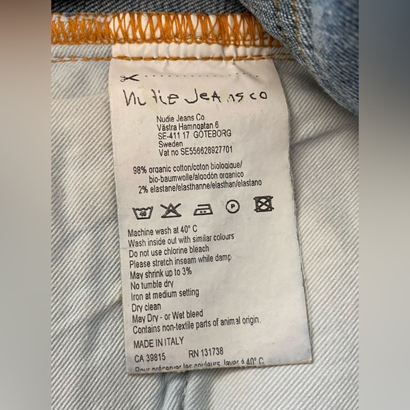 NUDIE JEANS Premium Organic Cotton Made in Italy Women's Skinny Jeans Size 26 - Picture 10 of 14